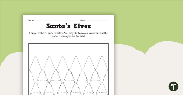 Santa's Elves Pattern Worksheet