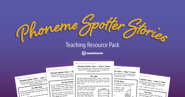 Phoneme Spotter Stories Teaching Resource Pack