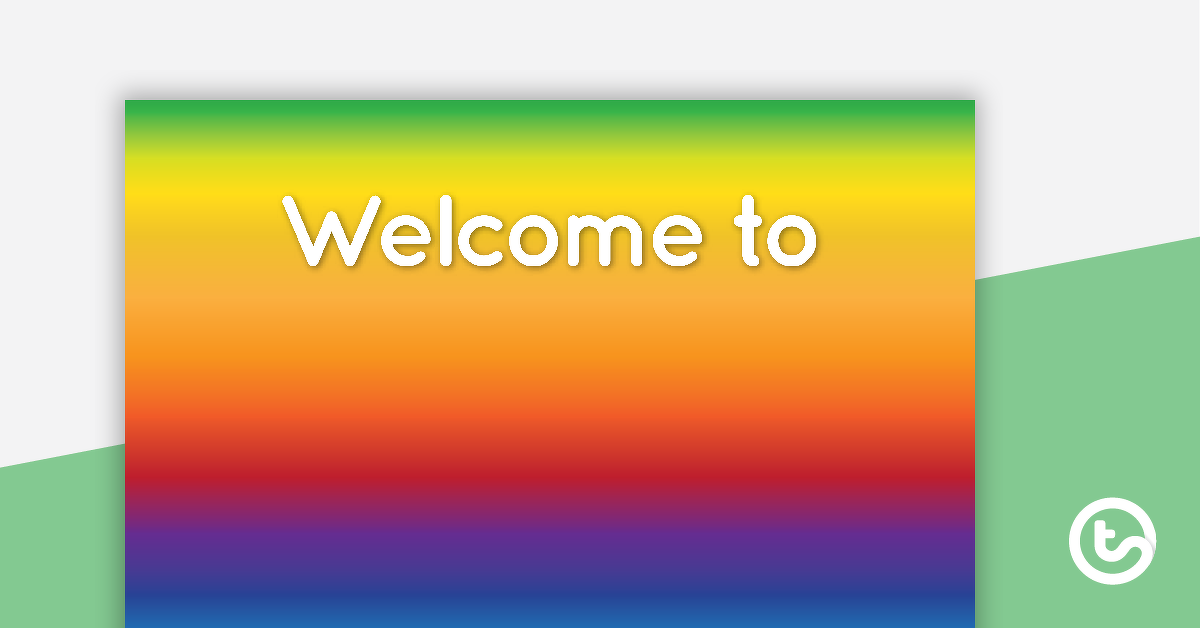 Preview image for Rainbow - Welcome Sign and Name Tags - teaching resource