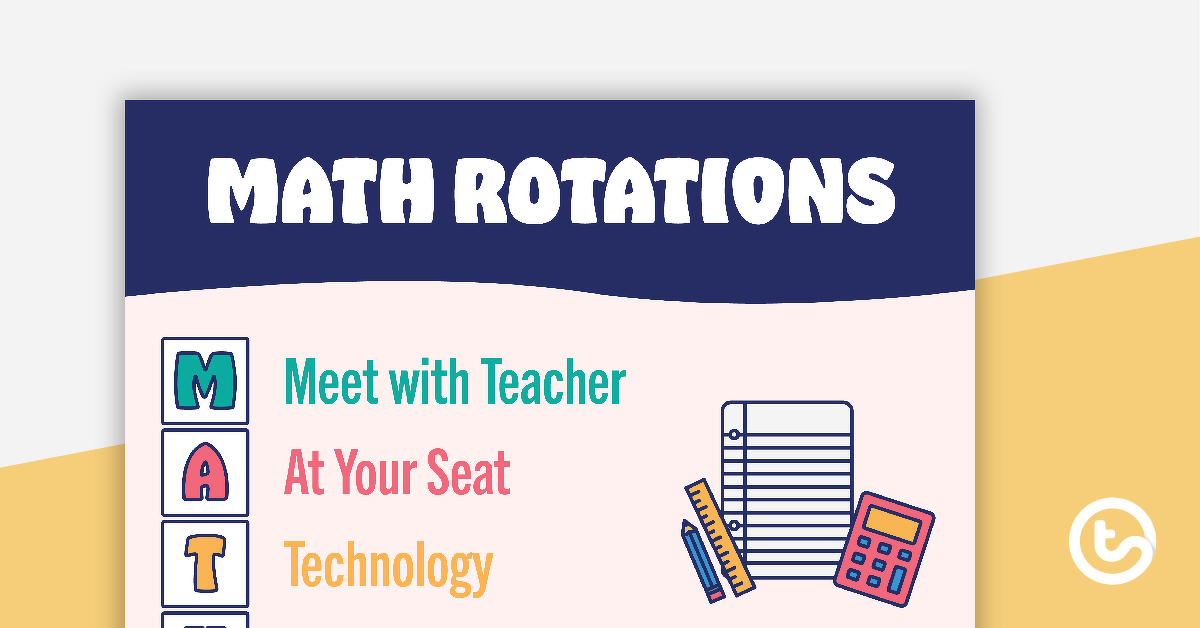 Preview image for MATH Group Rotation Posters - teaching resource