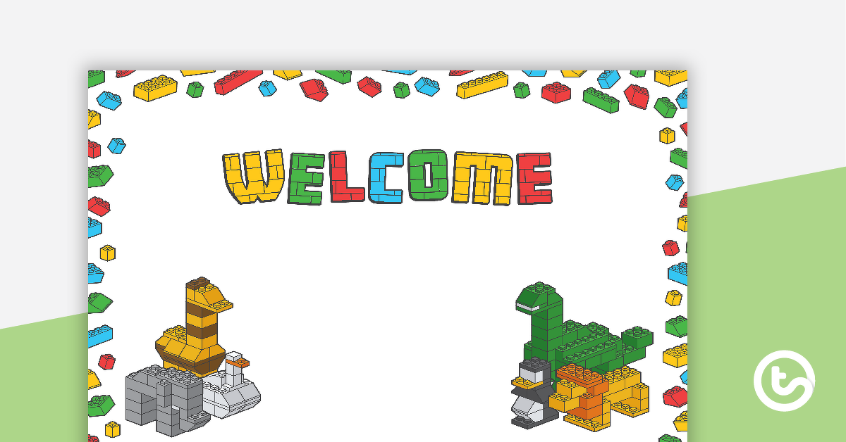 Preview image for Block Beasties - Welcome Sign and Name Tags - teaching resource