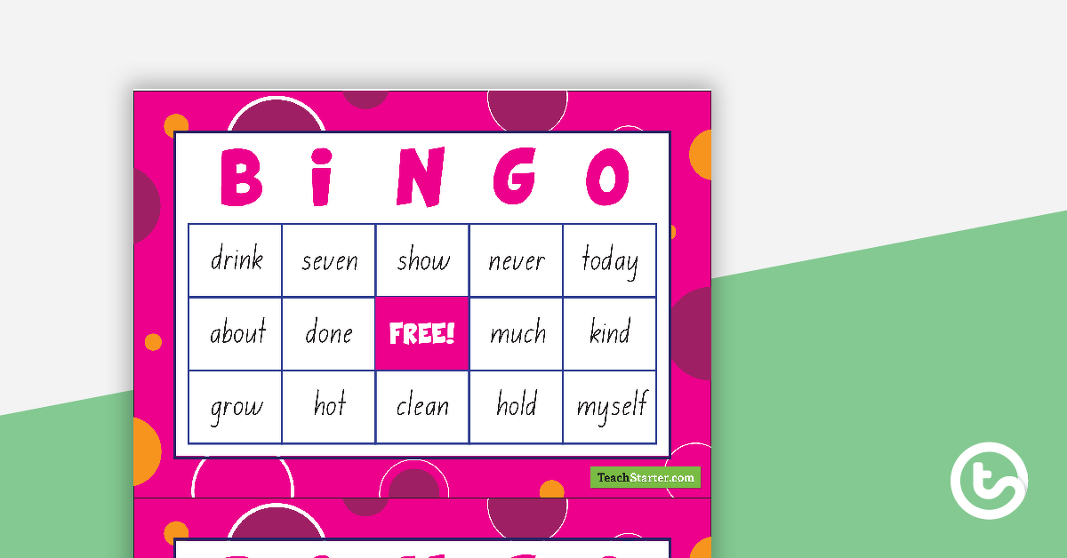 Preview image for Dolch Sight Word Bingo - Grade 3 - teaching resource