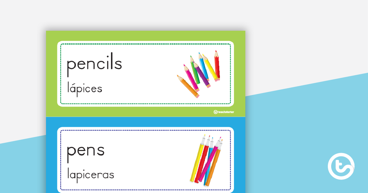 Preview image for Classroom Equipment Signs - English/Spanish - teaching resource