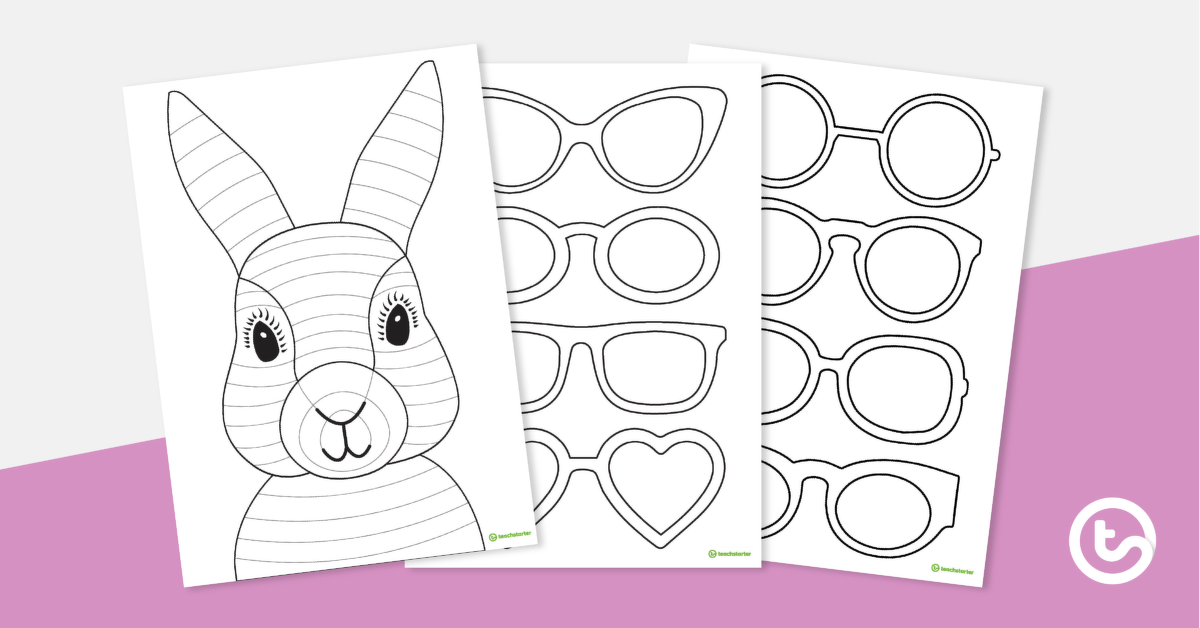 Preview image for Funky Easter Bunny Craft Template - teaching resource