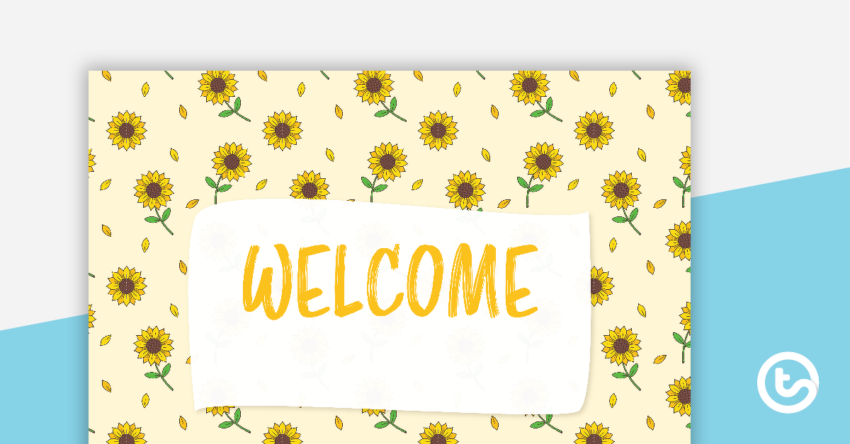 Preview image for Sunflowers – Welcome Sign and Name Tags - teaching resource