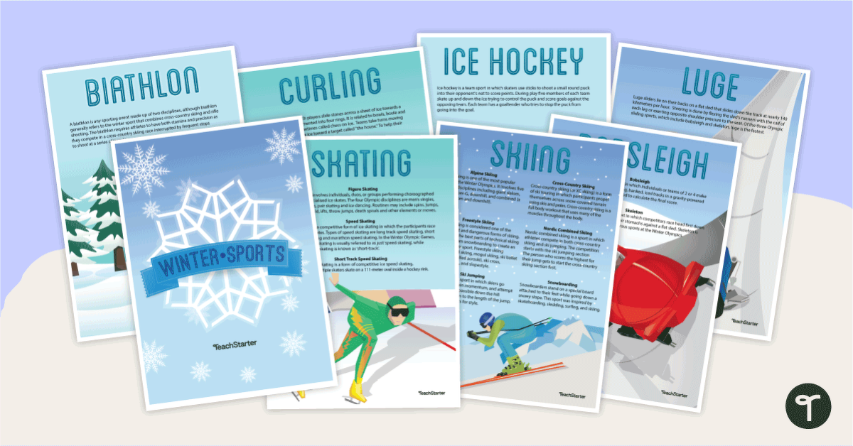 冬季奥林匹克体育海报的预览图像 - 信息 - 教学资源