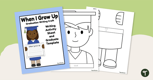 Preview image for When I Grow Up - Kindergarten Graduation Writing and Craft Activity - teaching resource