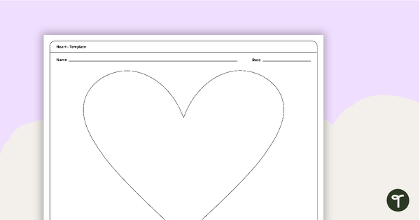 Preview image for Heart Template - teaching resource