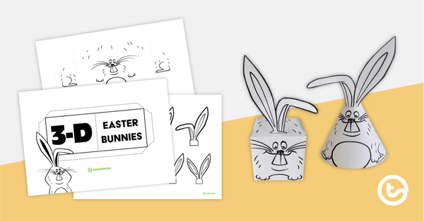 3-D复活节兔子模板的图像