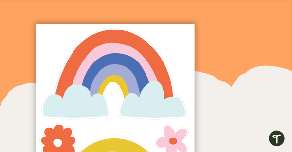 Preview image for Rainbow Classroom Decor - Cut Out Decorations - teaching resource