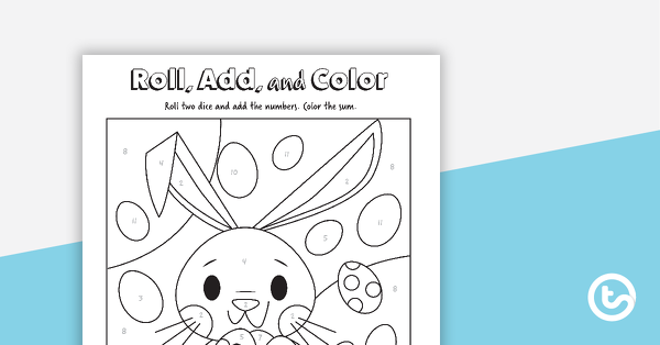 卷，添加和颜色的图像 - 复活节兔子