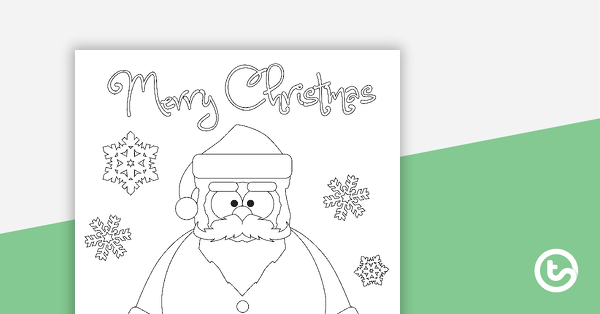 Santa Claus Colouring In Poster