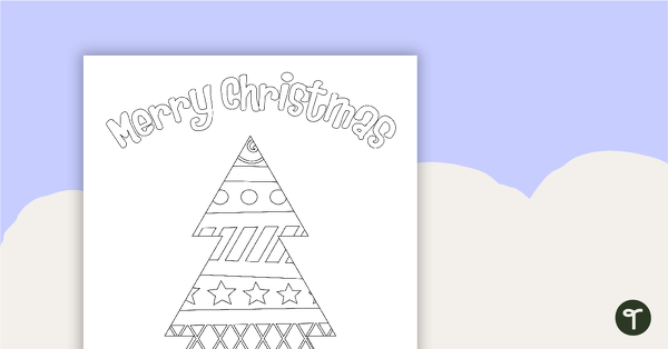 Christmas Tree Colouring In Poster