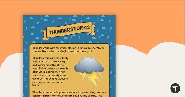 Sequencing Activity - Thunderstorms (Informative Text)