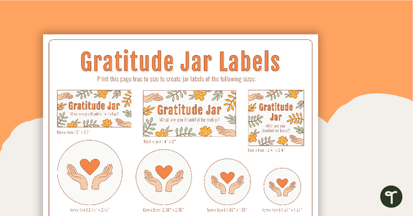 Gratitude Jar Cut and Assemble Kit