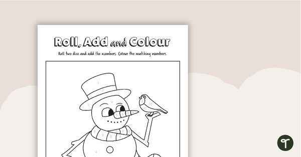 Roll, Add and Colour Snowman