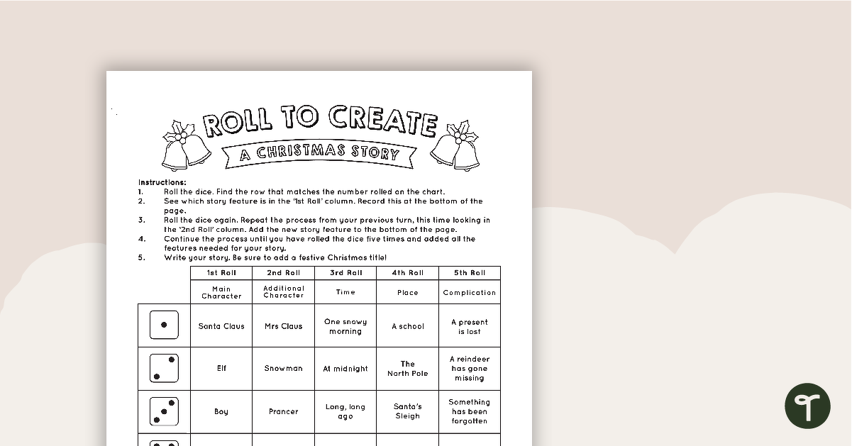 Roll to Create a Christmas Story