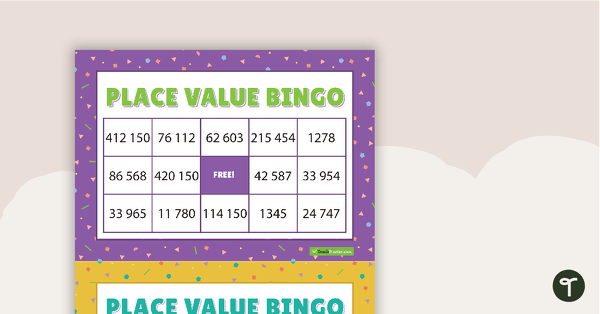 Place Value Bingo Game - Numbers 0–1 000 000