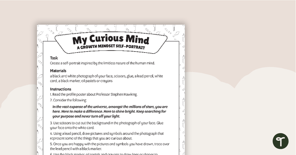 'My Curious Mind' Growth Mindset Art Activity