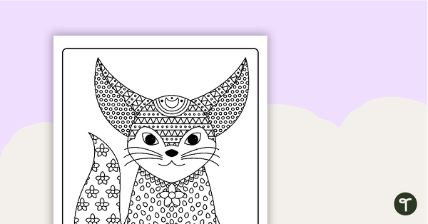 Fox Mindful Colouring Sheet