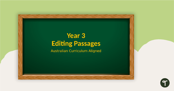 Editing Passages PowerPoint - Year 3
