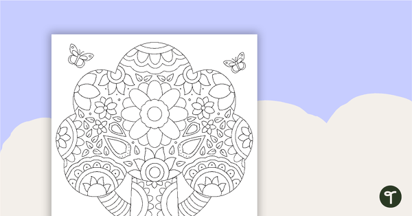 National Tree Day – Mindfulness Colouring Tree