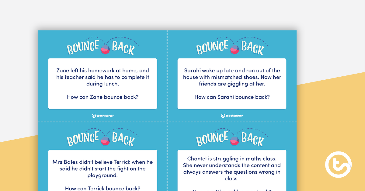 Bounce Back – Resiliency Task Cards