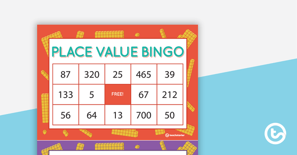 Place Value Bingo Game - Numbers 0-1000