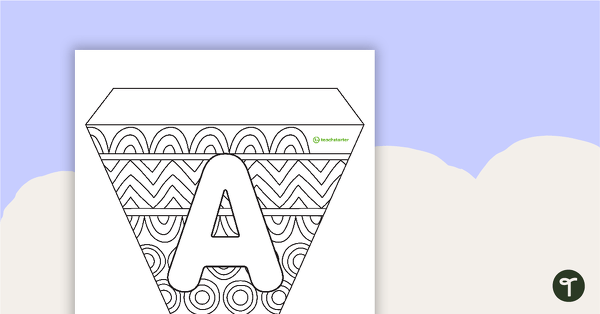 Mindfulness Pattern – Letters and Numbers Bunting