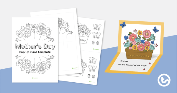 Mother's Day Pop Up Card Template