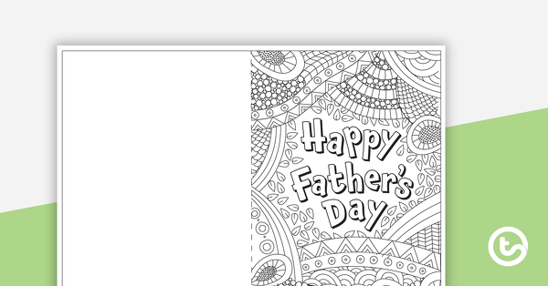 Father's Day Card – Mindful Colouring