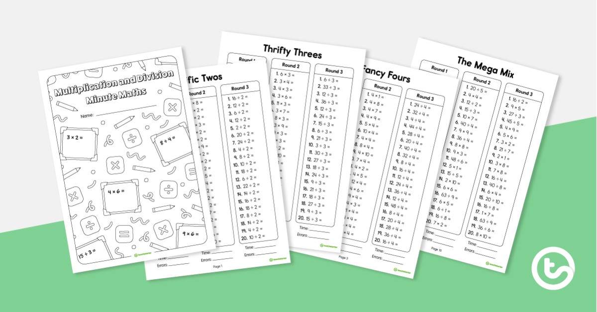 Multiplication and Division Minute Maths Booklet