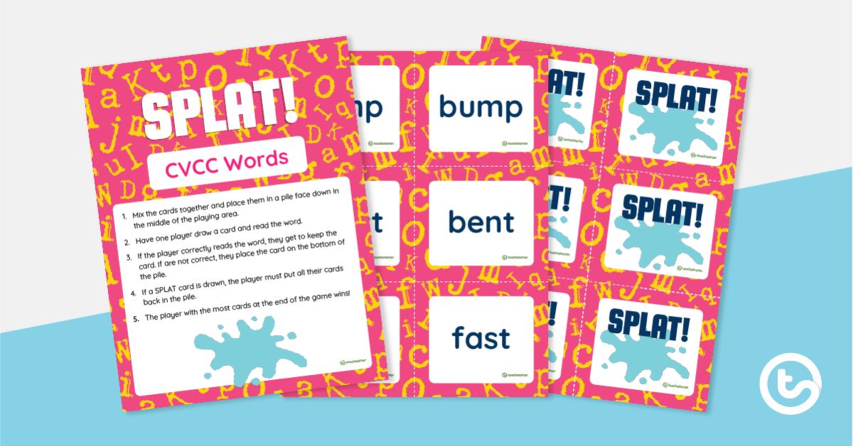 SPLAT! CVCC Word Game
