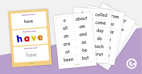 First 100 Fry Sight Words – Practice Mat