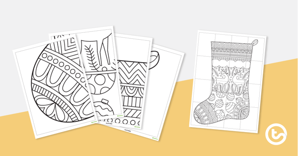 Whole-Class Colouring Sheet – Christmas Stocking