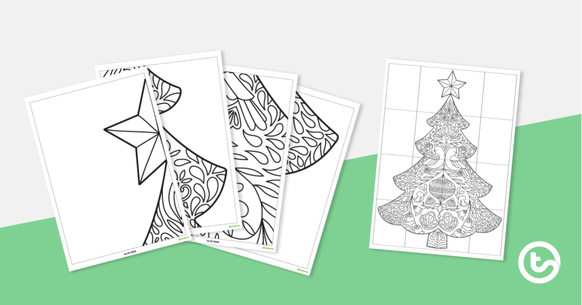 Whole-Class Colouring Sheet – Christmas Tree